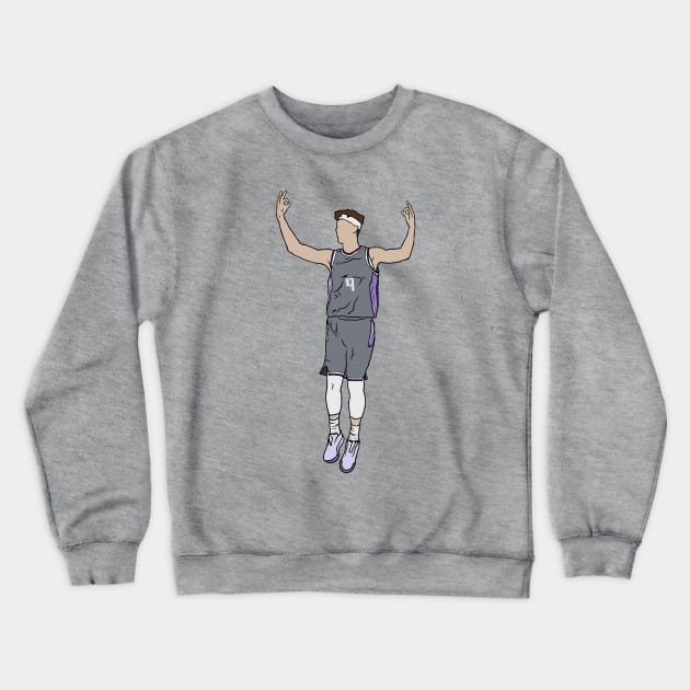 Kevin Huerter 3 Point Celebration Crewneck Sweatshirt by rattraptees